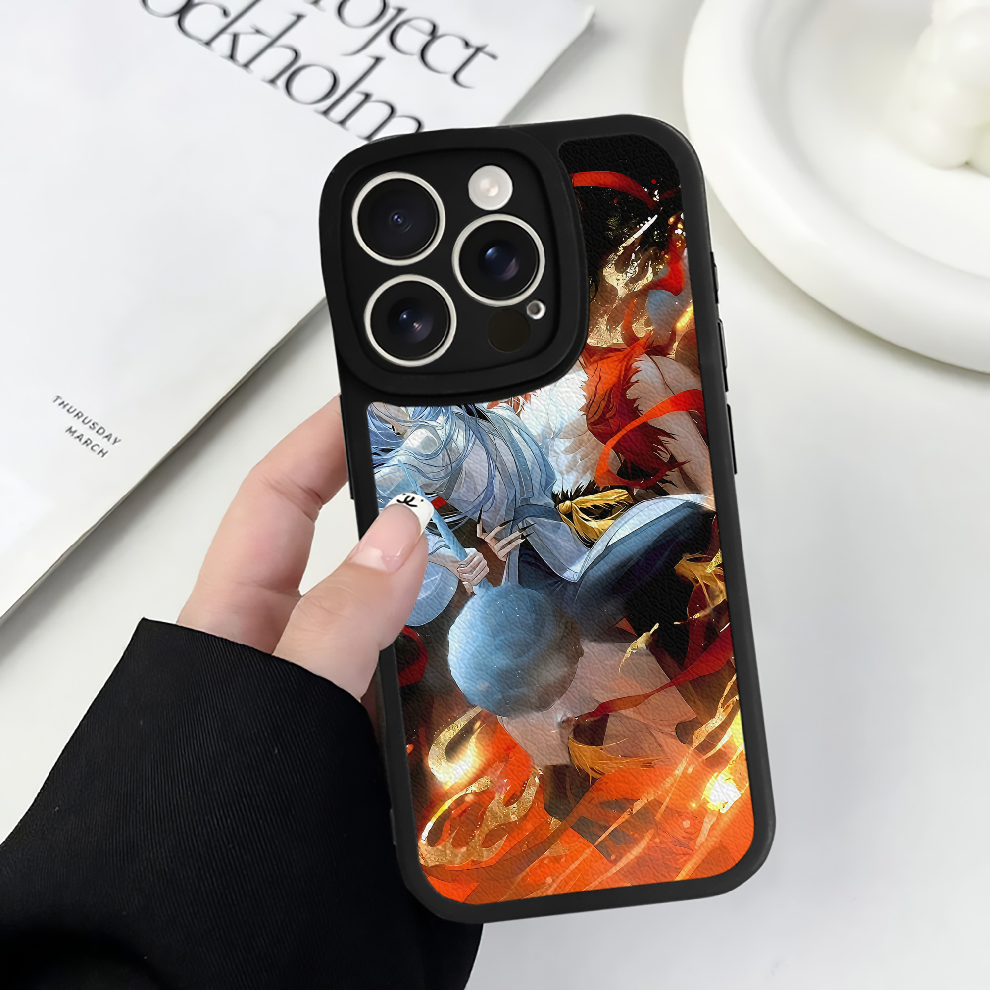 （画像用） Ne Zha 2 ナタ 魔童の大暴れ 【iPhone 16シリーズ対応】シリコンスマホケース（レザー調） 材質：シリコン